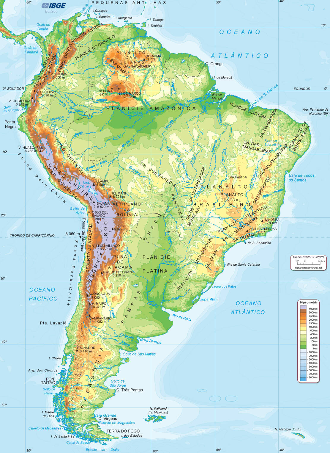 Mapa Da Am Rica Do Sul Pa Ses Capitais Tipos De Mapa E Curiosidades