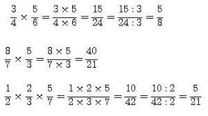 multiplicação de fração