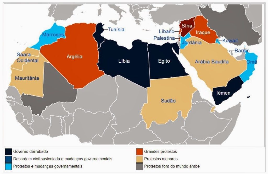 envolvidos na Primavera Árabe