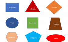 Formas geométricas – Círculo, Hexágono, Losango, Trapézio, Pentágono 