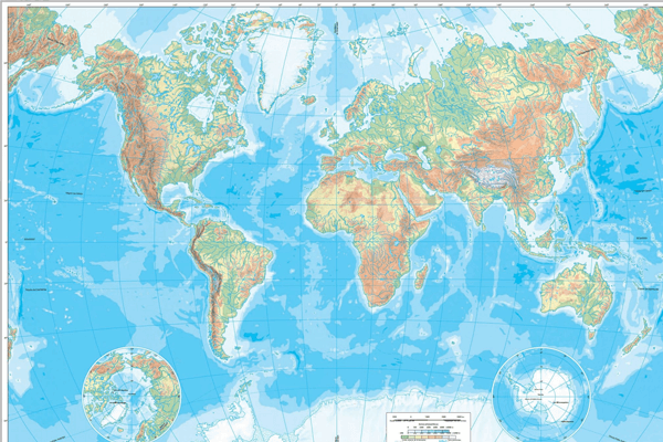 Mapa Múndi Físico