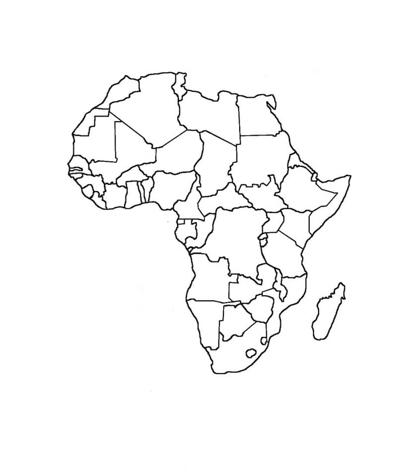 Mapa colorir África