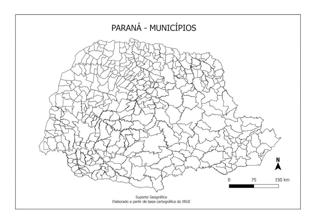 Mapa colorir Paraná