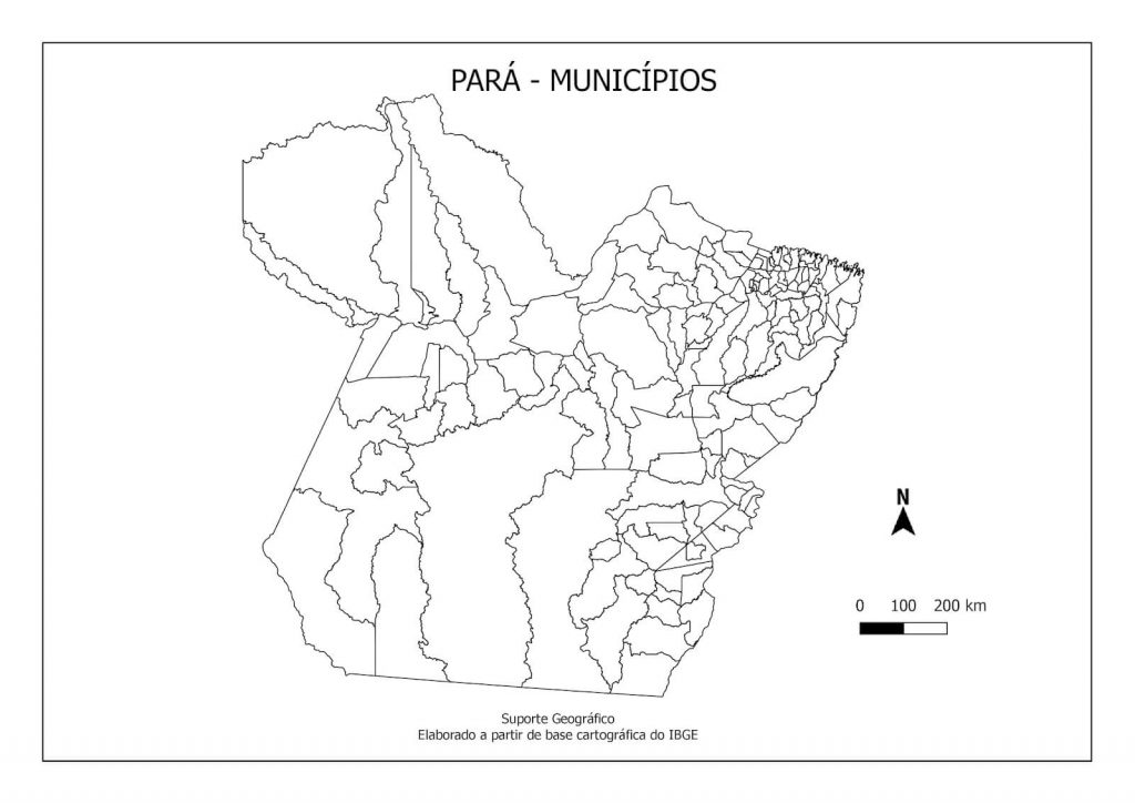 mapa Pará colorir