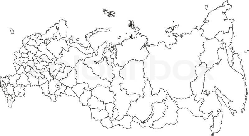 mapa colorir Russia