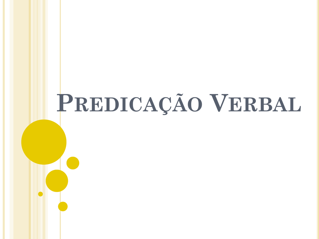 predicação verbal