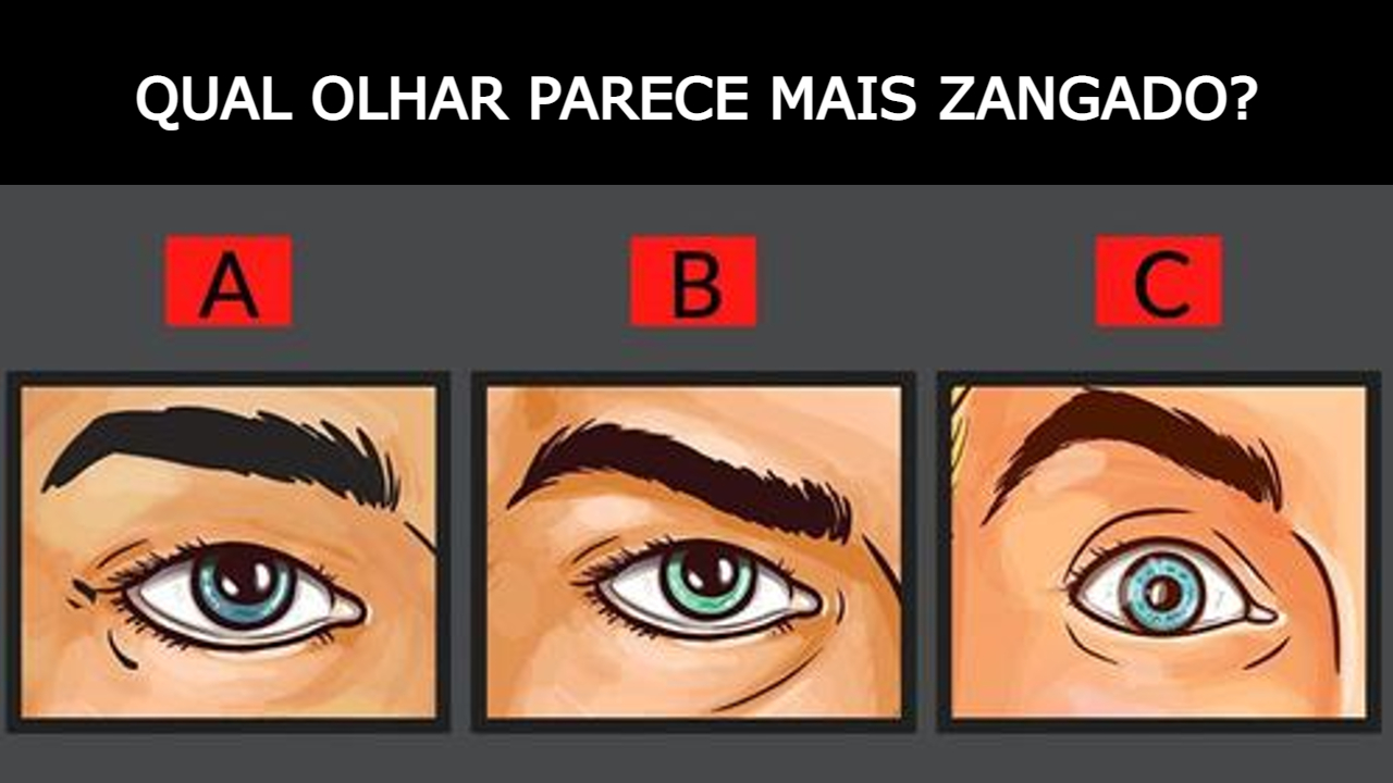 Testes: Teste do olho: qual olhar parece mais ZANGADO? Resposta revela seu tipo de personalidade!