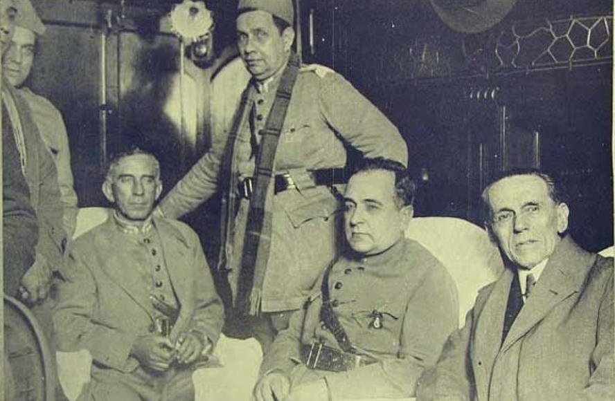 Miguel Costa, Góis Monteiro e Getúlio Vargas em 1930 (Imagem: Domínio Público)